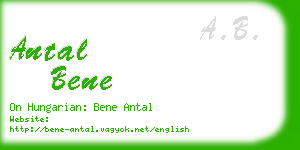 antal bene business card